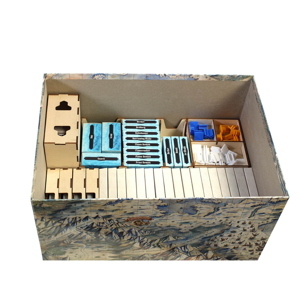 Frosthaven Compatible Game Organizer with Monster Tuck Boxes - 