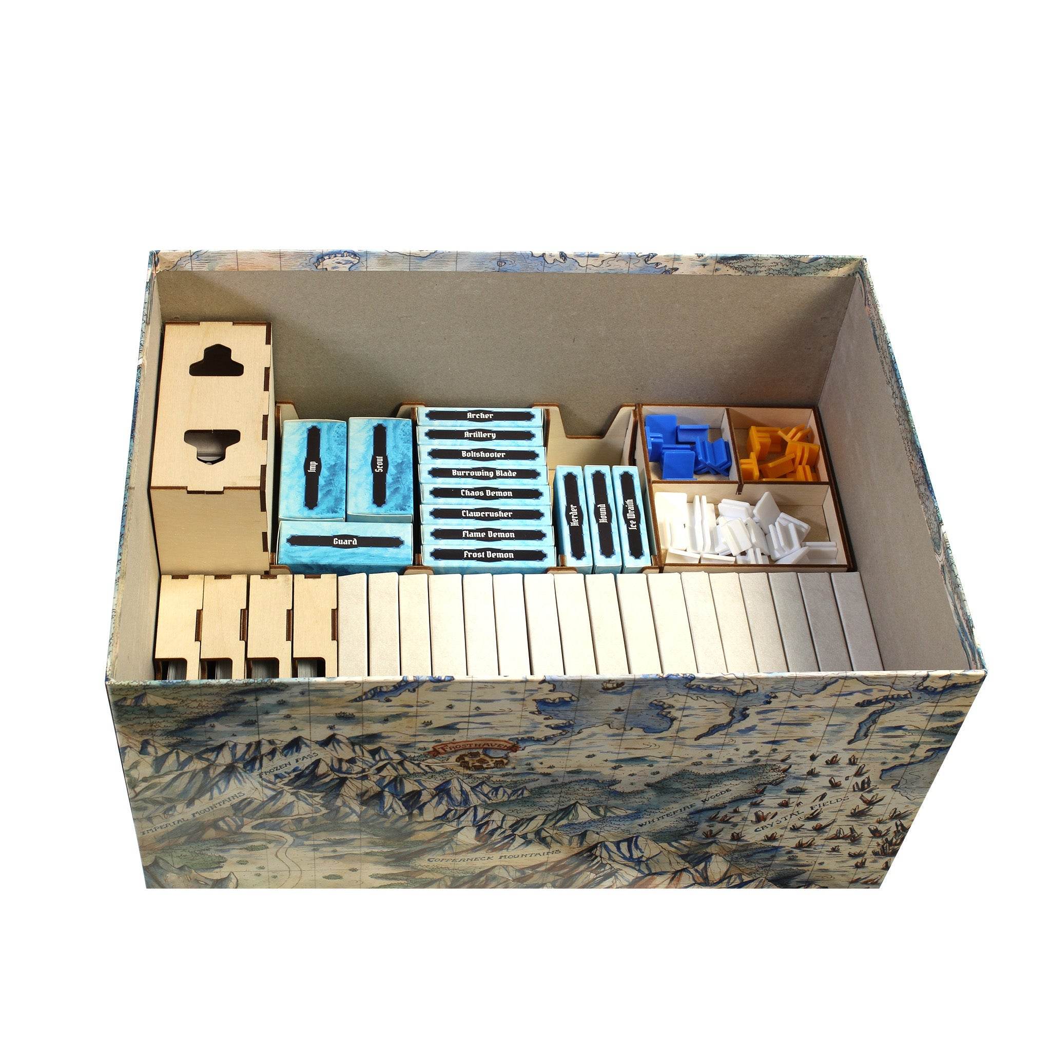 Frosthaven Compatible Game Organizer with Monster Tuck Boxes - 