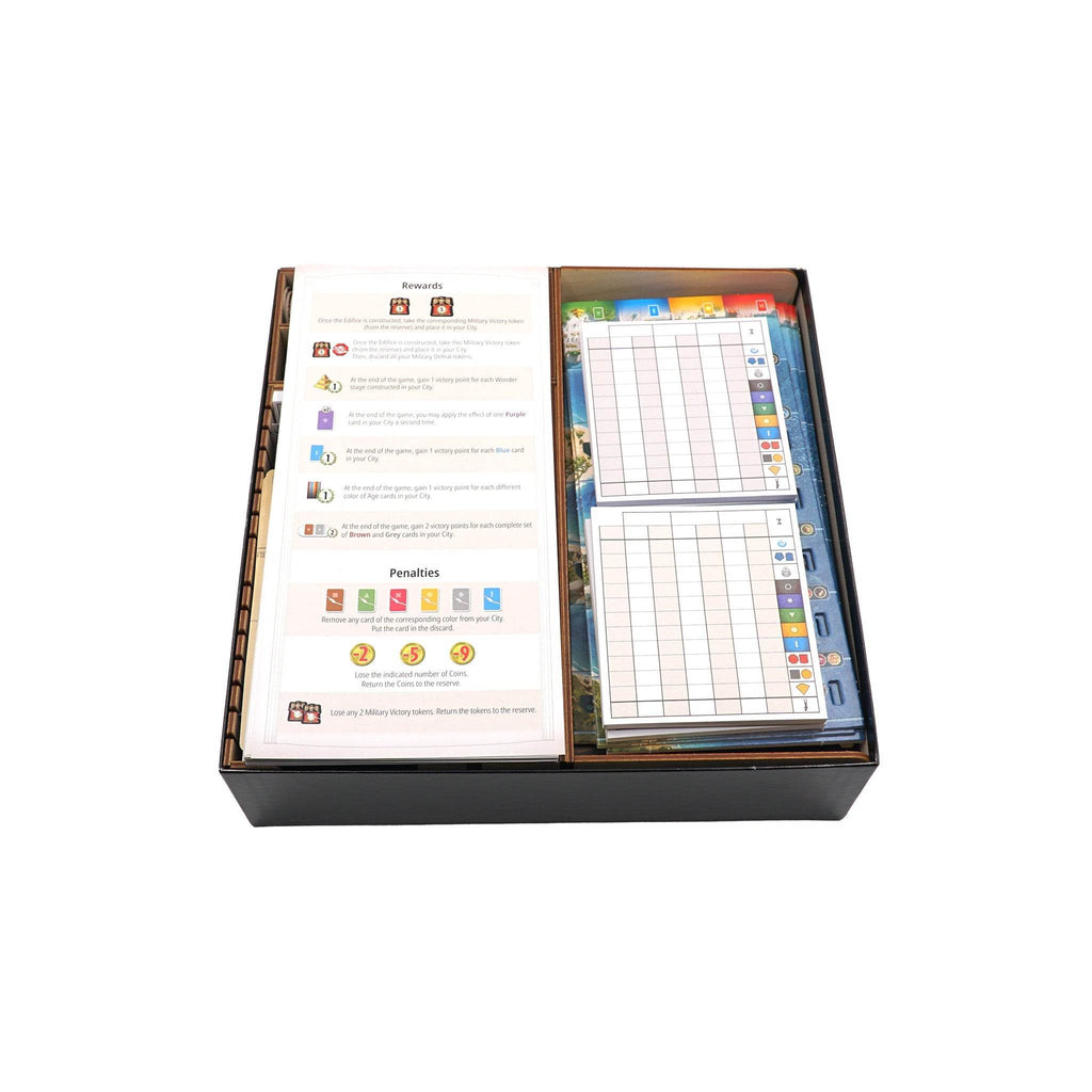 7 Wonders and Expansions (New Edition) Compatible Game Organizer - 