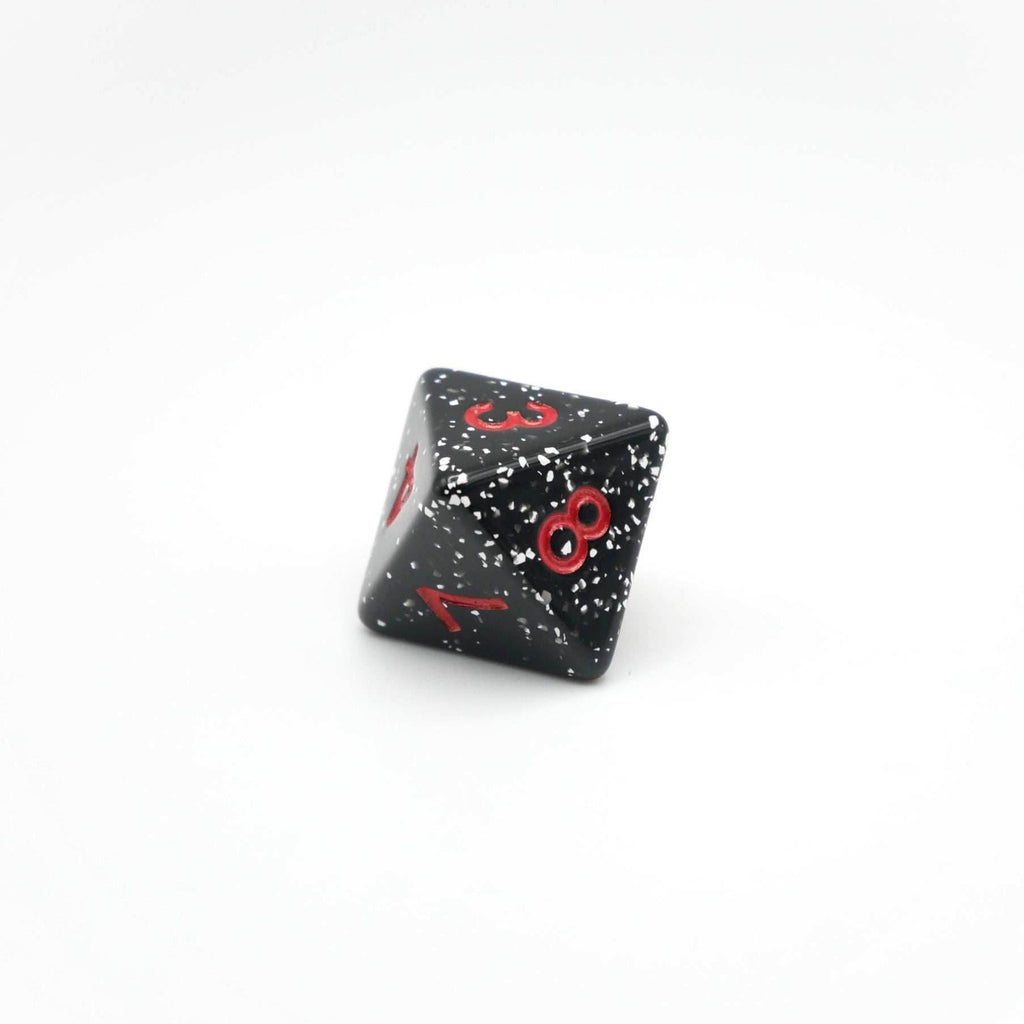 Obsidian Malphite - 7 Piece DnD Dice Set | Acrylic RPG Gaming Dice - 