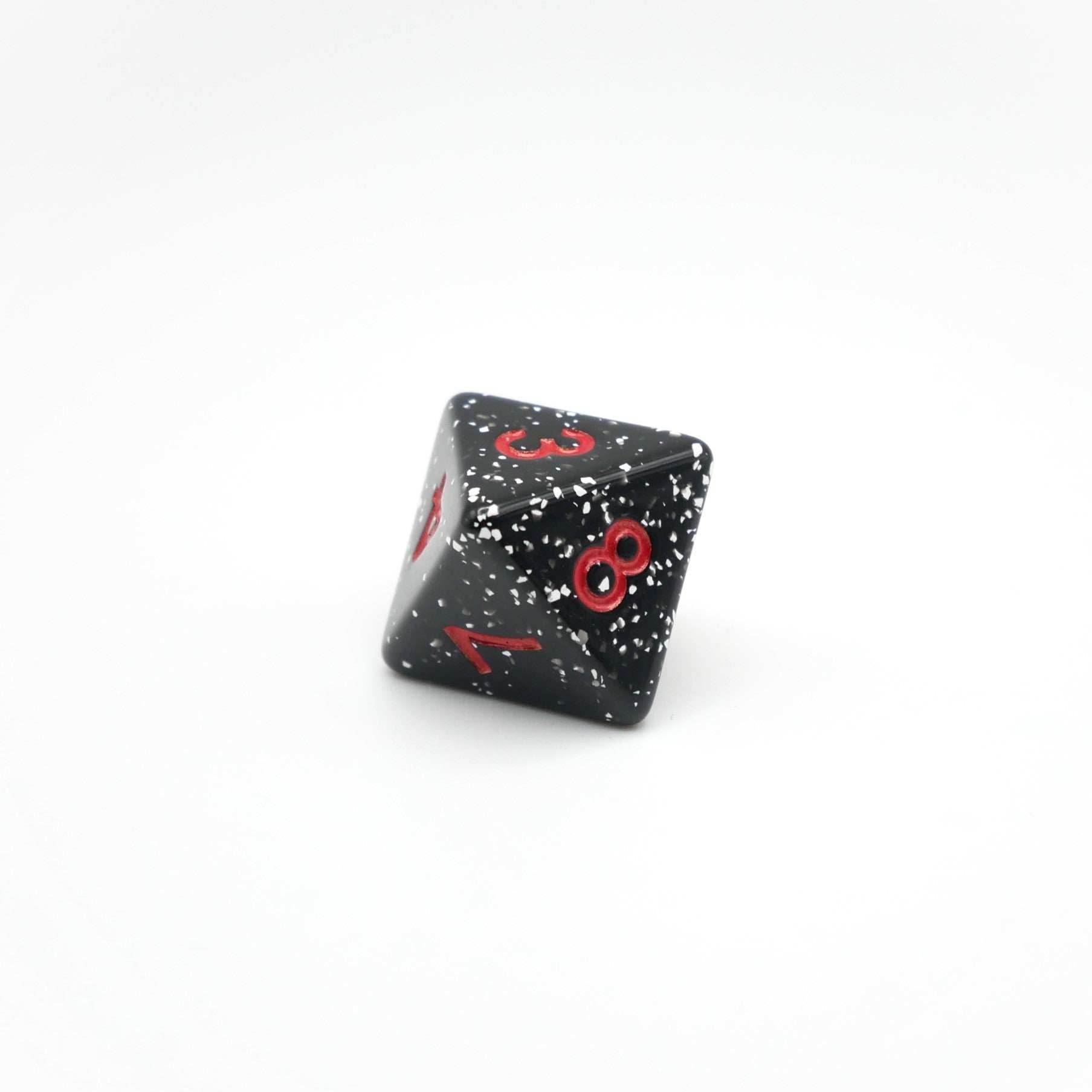 Obsidian Malphite - 7 Piece DnD Dice Set | Acrylic RPG Gaming Dice - 