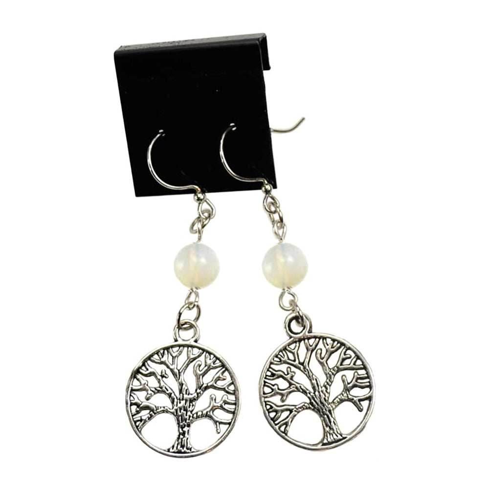 Opalite Tree of Life Earrings - 