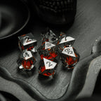 Orange Liquid Core Resin DND Dice Set