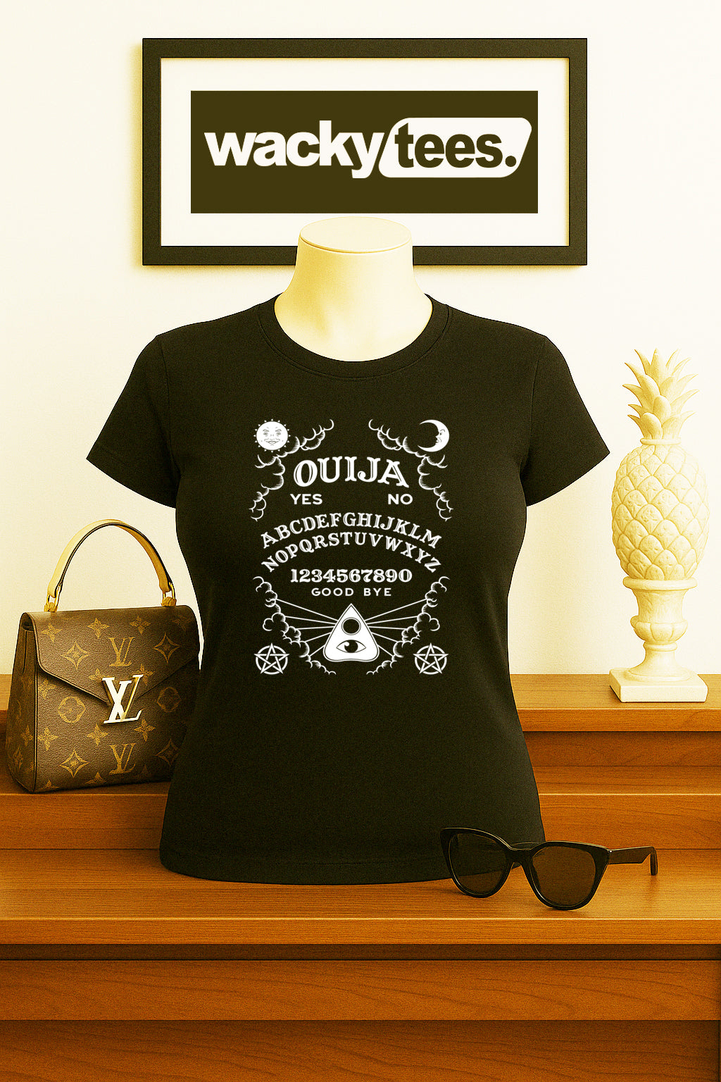 Ouija Board Seance Horror Terror Halloween Graphic Tee Shirt