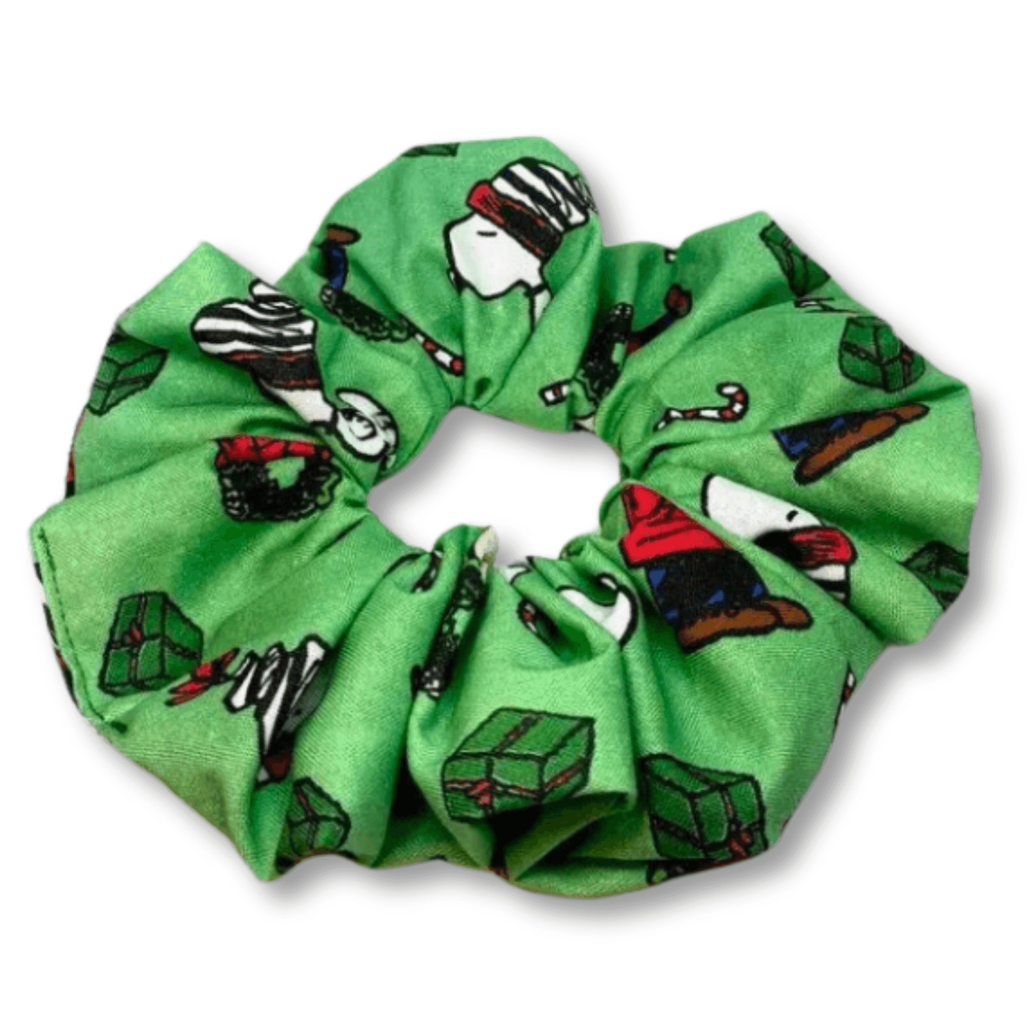 Green Christmas Snoopy Scrunchie - 