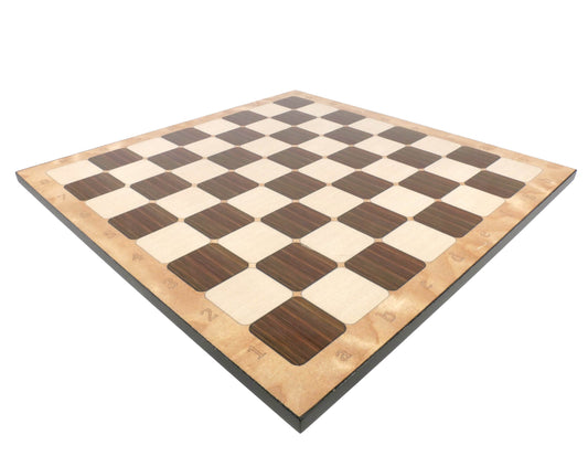 Chess Board - Rustic Walnut Alpha-Numeric Decoupage Board - 