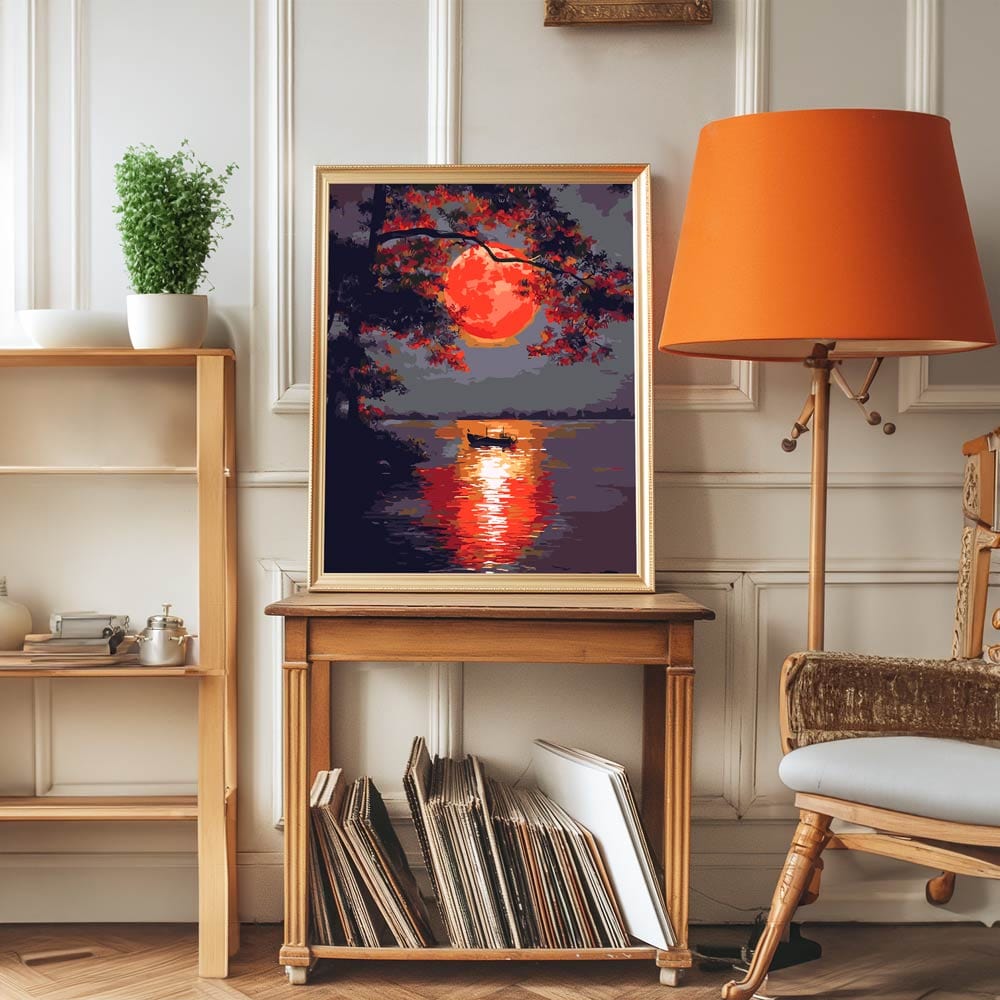 Red Moon - Paint By Numbers Kit