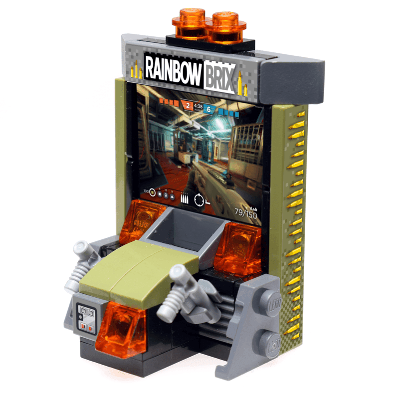 Custom Rainbow Brix Shooter Arcade Game made using LEGO parts - B3 Customs - 