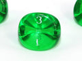 Translucent Polyhedral Green/white d3 | PT0305 | 3-Sided Dice (sold per die)