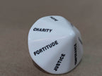 d14 | 7 Virtues & 7 Sins White w/black Letters - 