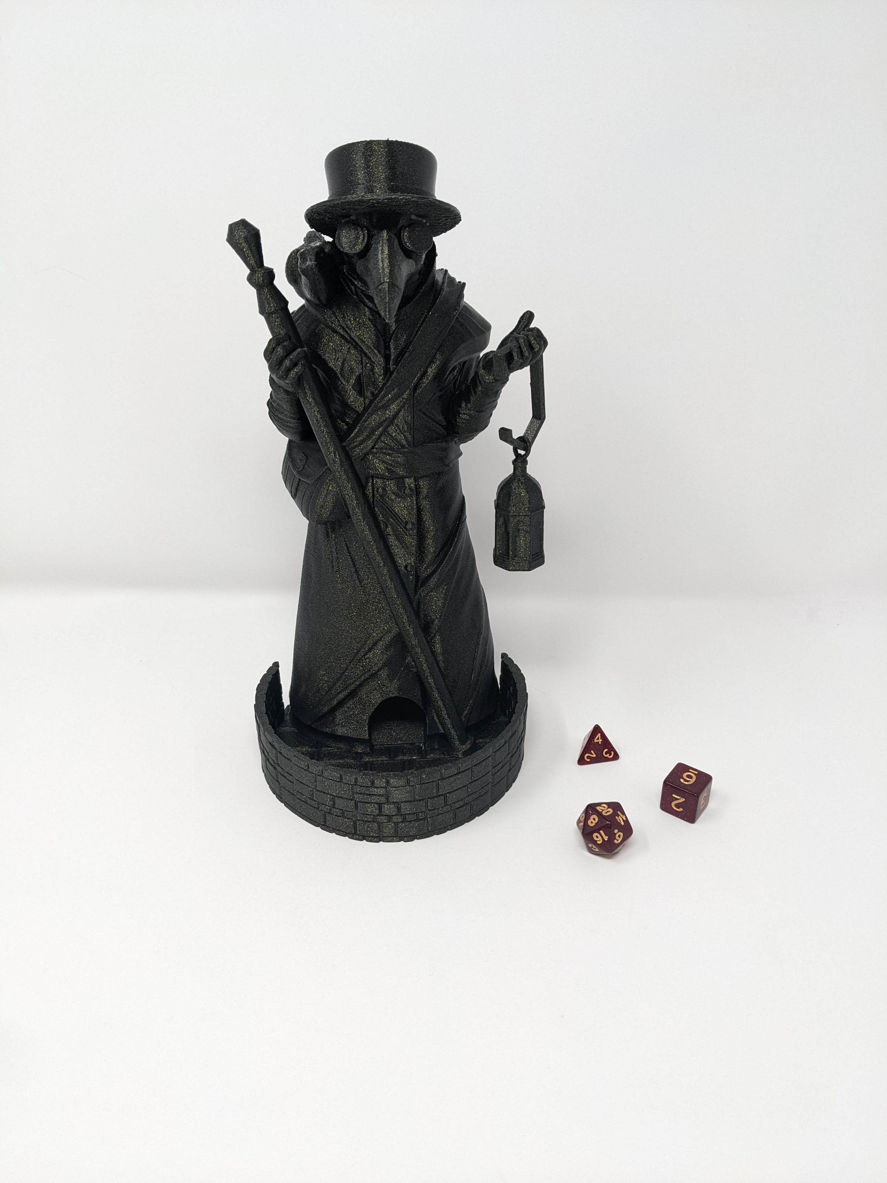Plague Doctor Dice Roller - Multicolor As Pictured / Large Tray