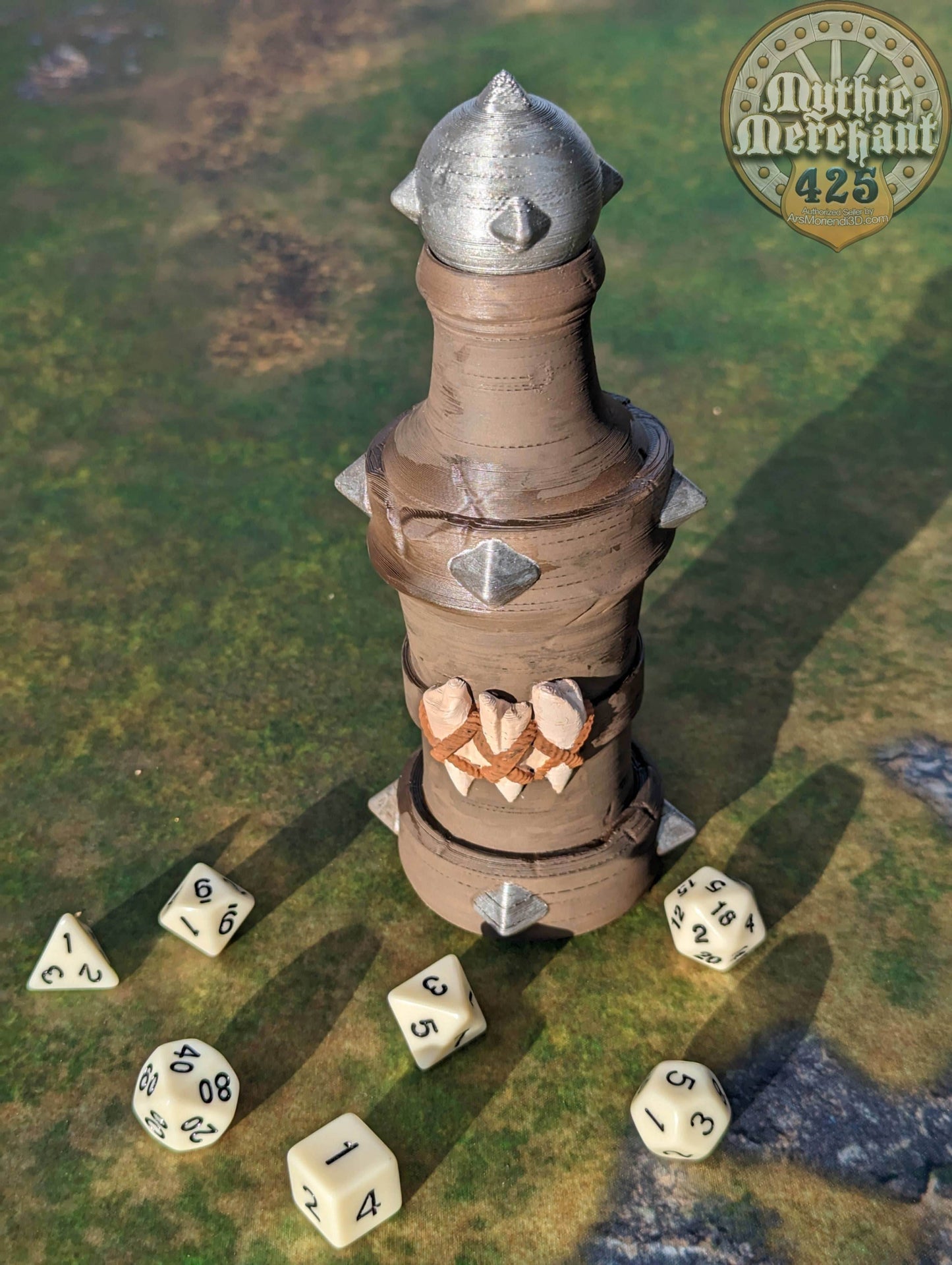 Ogre's Strength Potion 3D Printed Dice Jail | RPG Dice Vault | D20 Storage Box | Player Gift - Channel Massive Power! - Black / Yes- Include Random Dice Set