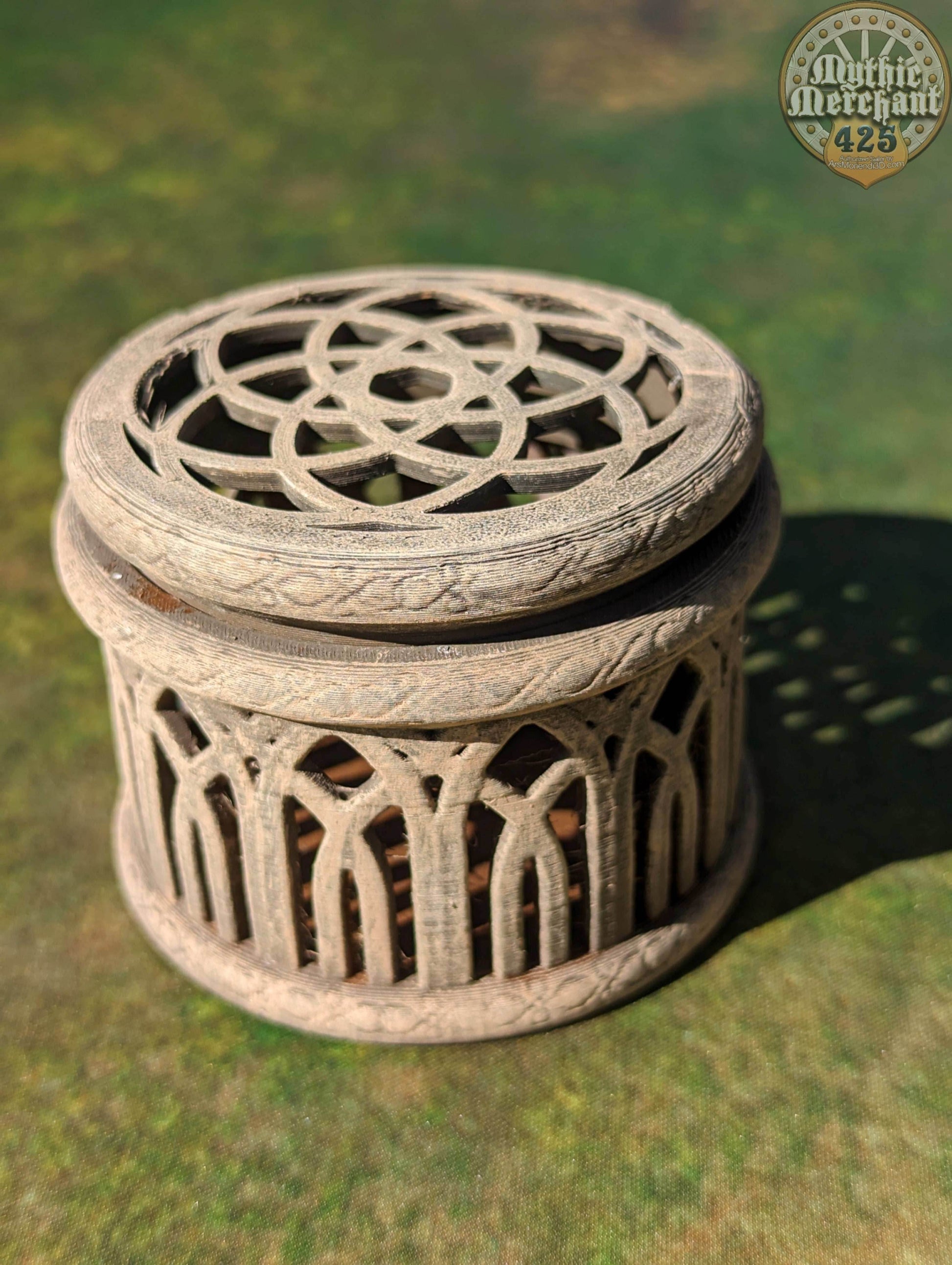 Elf 3D Printed Dice Jail | Dice Vault | Dice Box | Mythic Mugs Collection by Ars Moriendi 3D- Embrace the Elegance of Elven Enchantment! - Black / Yes- Include Random Dice Set