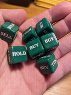 Stocks Dice d6 | Investment Decision Novelty Dice 6-Sided 16mm Funny Dice - 1 Dice