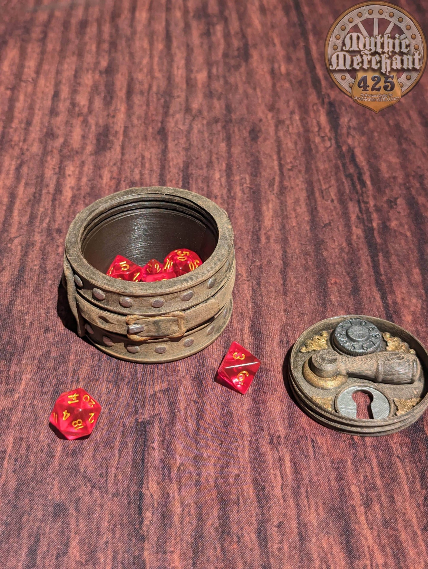 Rogue Class 3D Printed Dice Jail | RPG Dice Vault | D20 Storage Box | Wargaming - Player Gift - Stealth, Shadows & Sharp Rolls. - Black / Yes- Include Random Dice Set