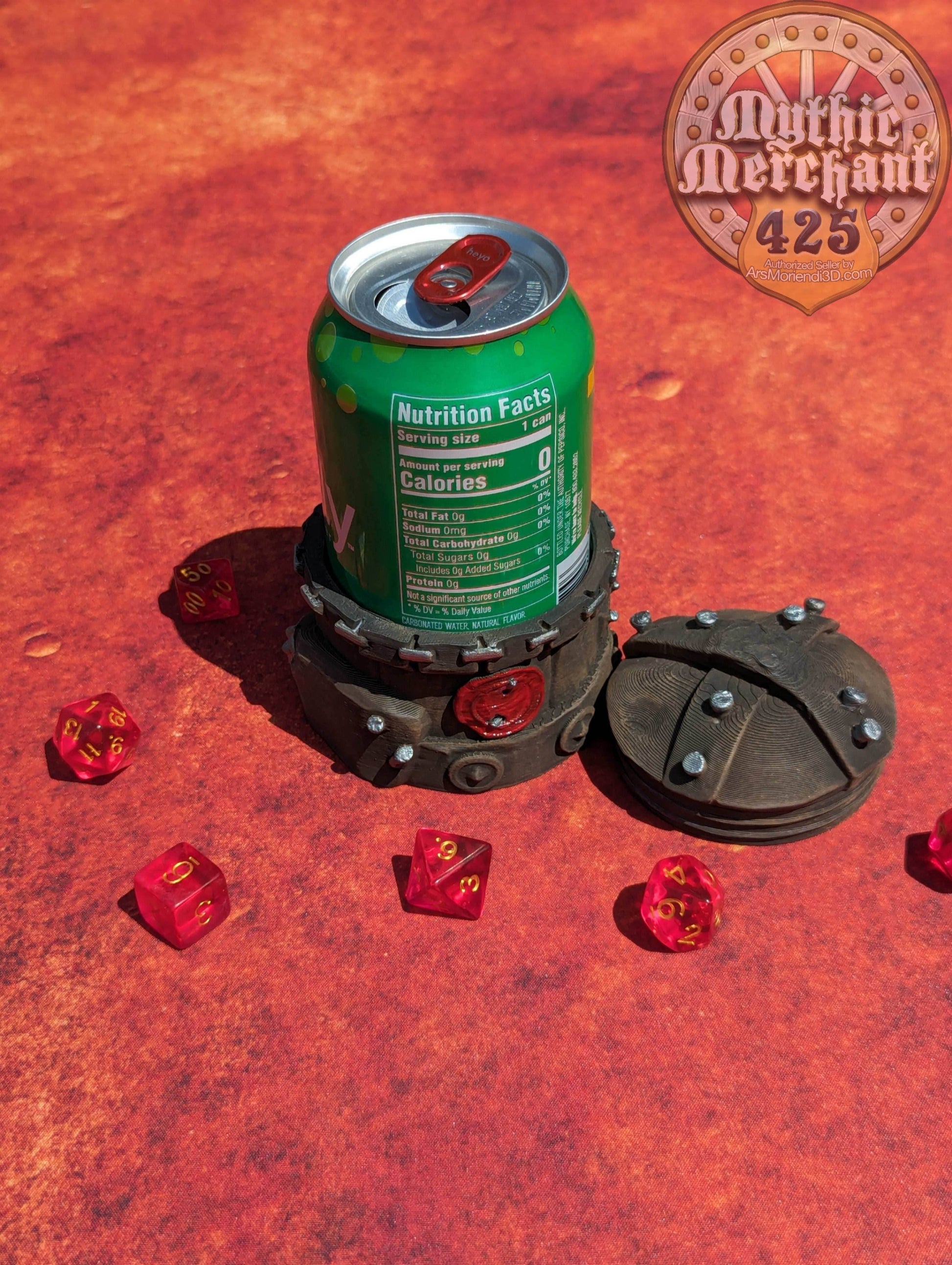 Orc 3D Printed Dice Jail | Fantasy Table Coaster | Goblin Dice Box | DnD Player Gift | Mythic Mugs by Ars Moriendi 3D- Embrace Orcish Might! - Black / Yes- Include Random Dice Set