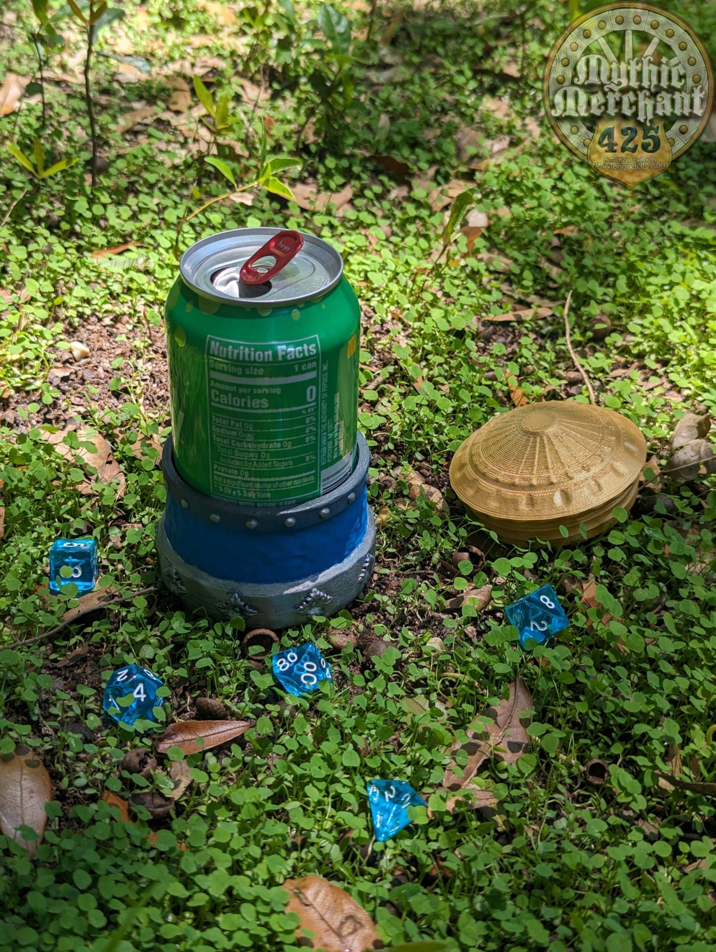 Lion's Brew 3D Printed Dice Jail | Tabletop Coaster | Mythic Mugs Collection by Ars Moriendi 3D - Adventure Calls! - Black / Yes- Include Random Dice Set