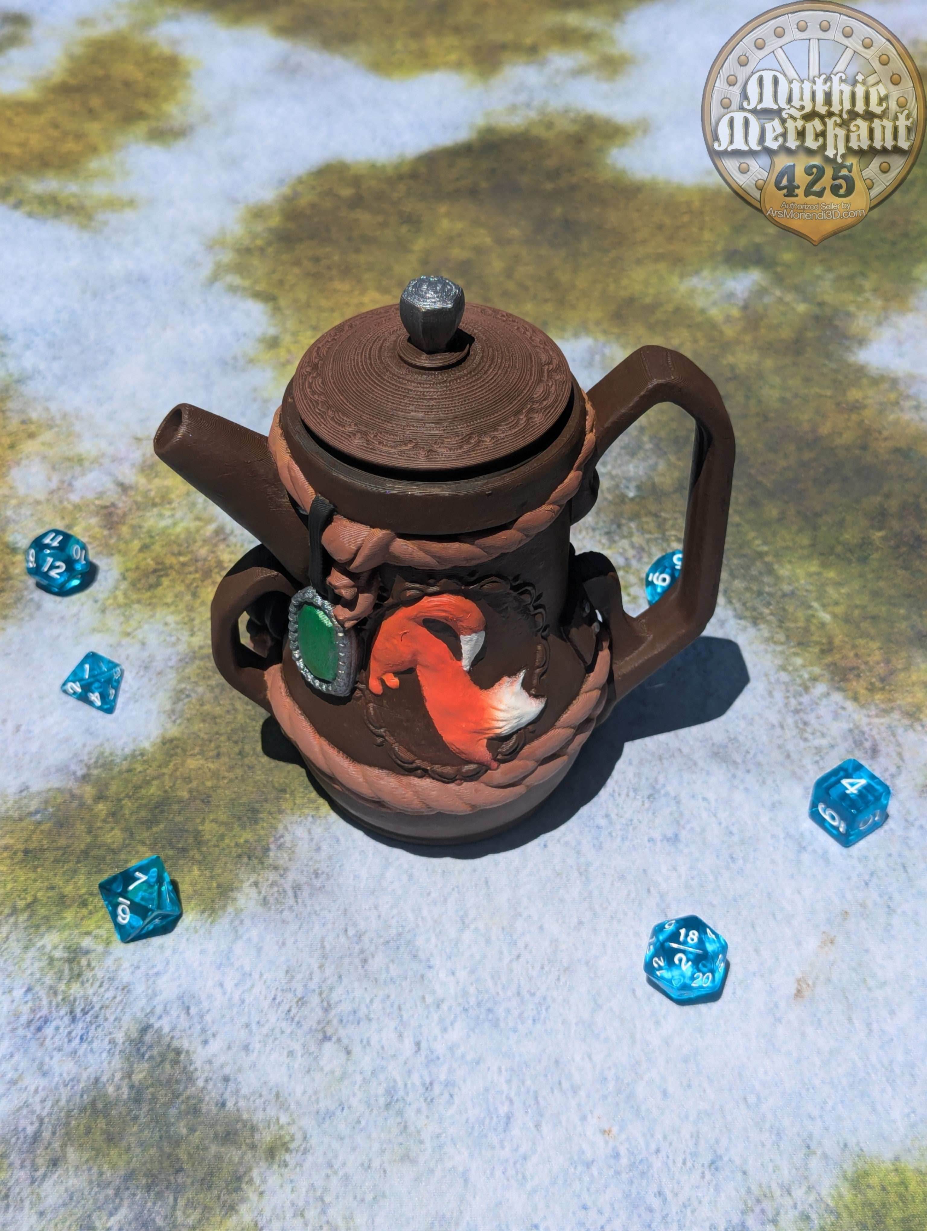 Gnome 3D Printed Can Holder- Mythic Mugs Collection by Ars Moriendi 3D- Embrace the Whimsy of the Gnomes! - Black / Non Threaded-No Lid