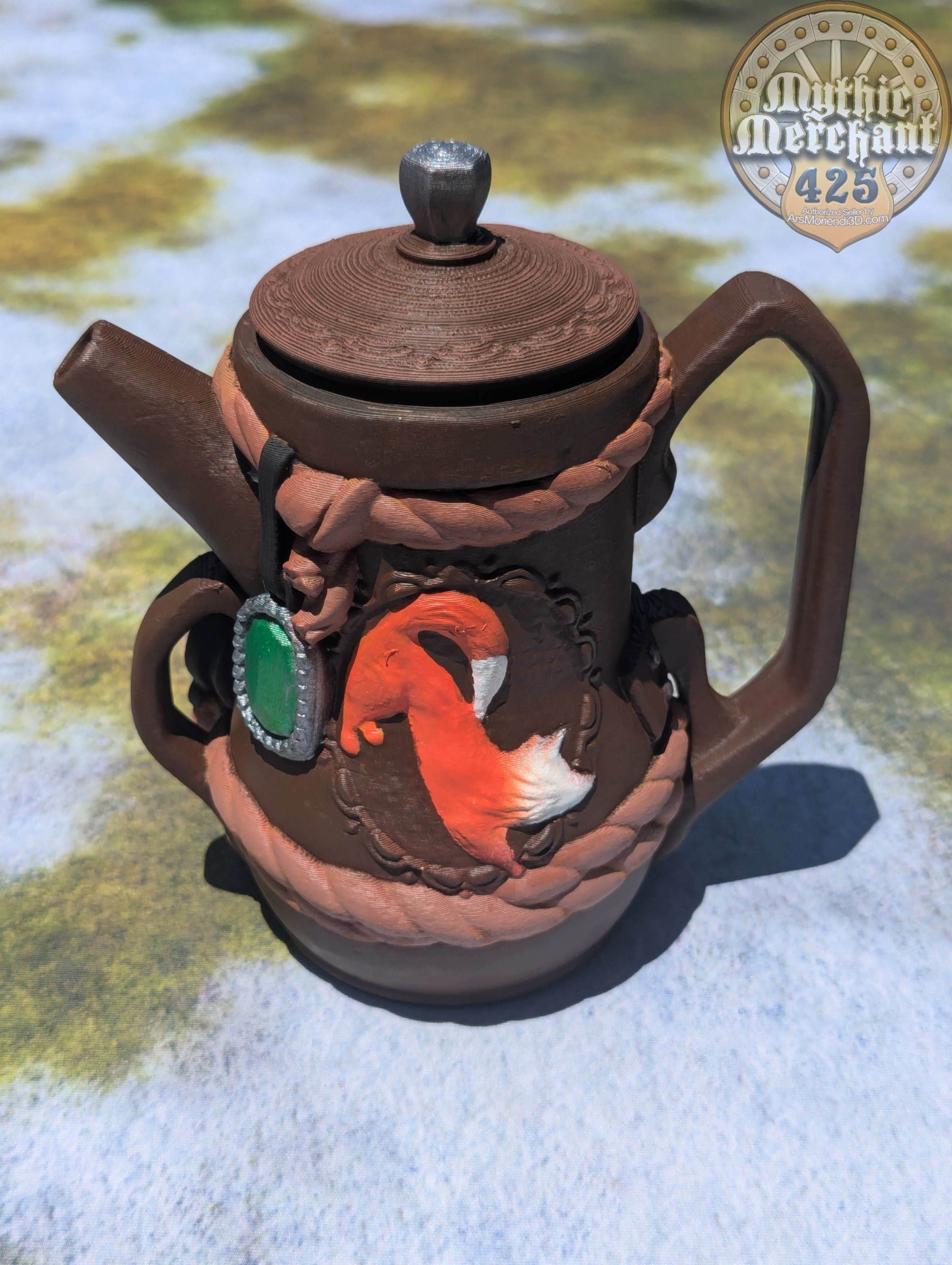 Gnome 3D Printed Can Holder- Mythic Mugs Collection by Ars Moriendi 3D- Embrace the Whimsy of the Gnomes! - Black / Non Threaded-No Lid