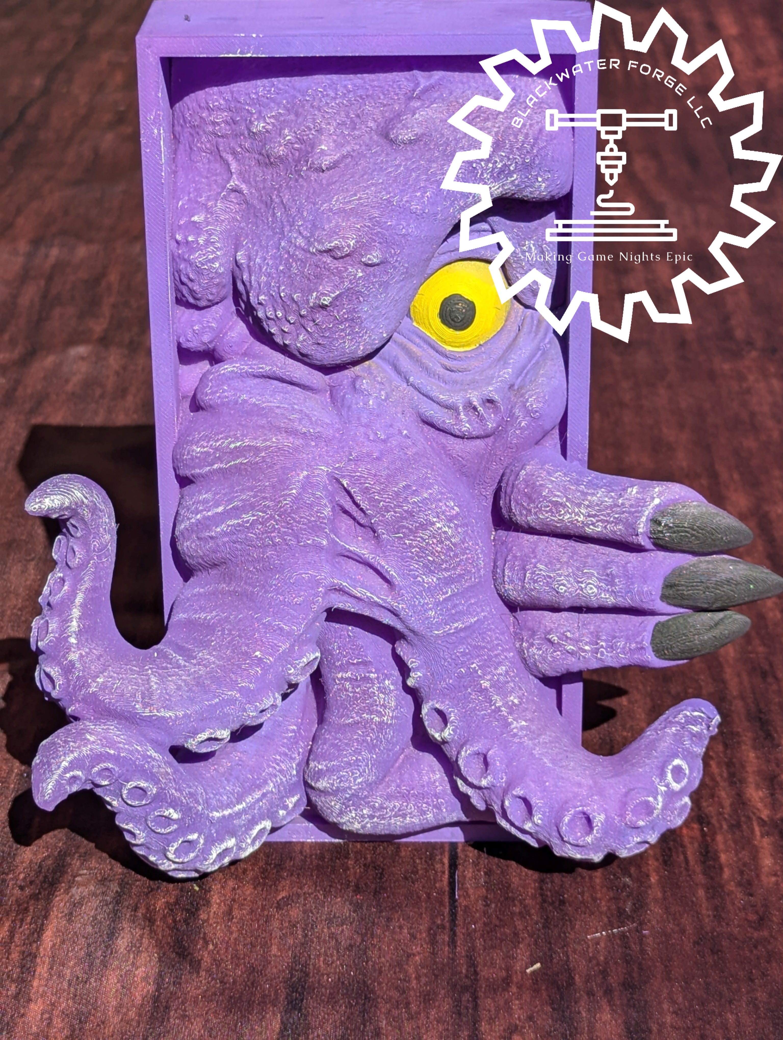 Mind Flayer Monster or Cthulhu Cultist 3D Printed Book Nook- Miniatures of Madness- A Portal to Madness!