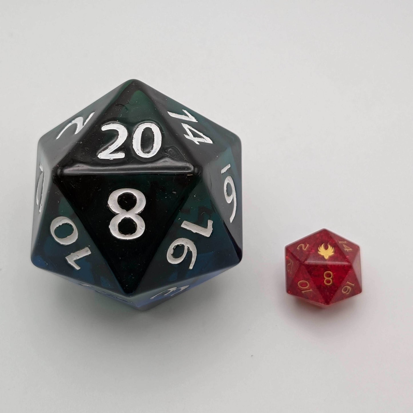 Chonk D20 - 55mm Titan sized D20 - White Pearl