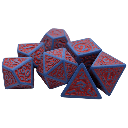 Enchanted Hero - 7 Piece DnD Dice Set | Acrylic RPG Gaming Dice - 