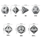 Dwarven-Forged Antique Gold Metal D&D Dice Set