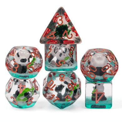 Panda in Bamboo RPG Dice Set - 