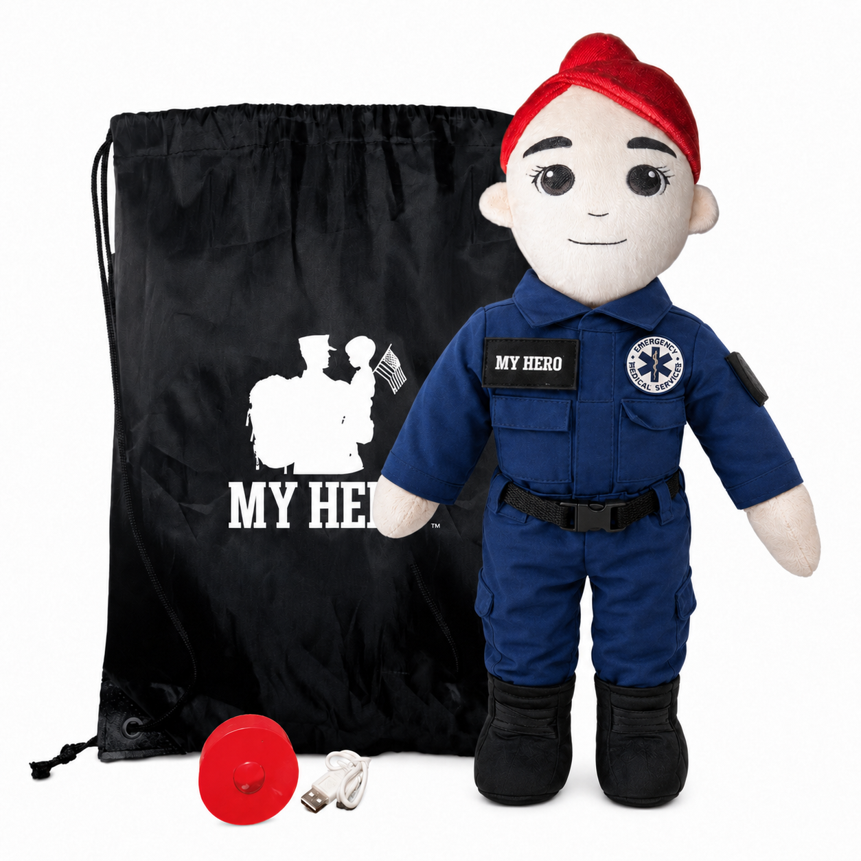 My Hero™ EMT Paramedic Daddy Doll | Recordable Plush
