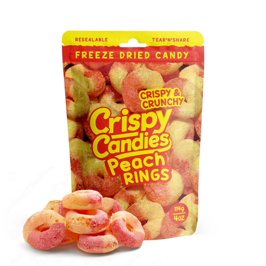 Crispy Candies - Peach Rings Freeze Dried Candy 114g - 
