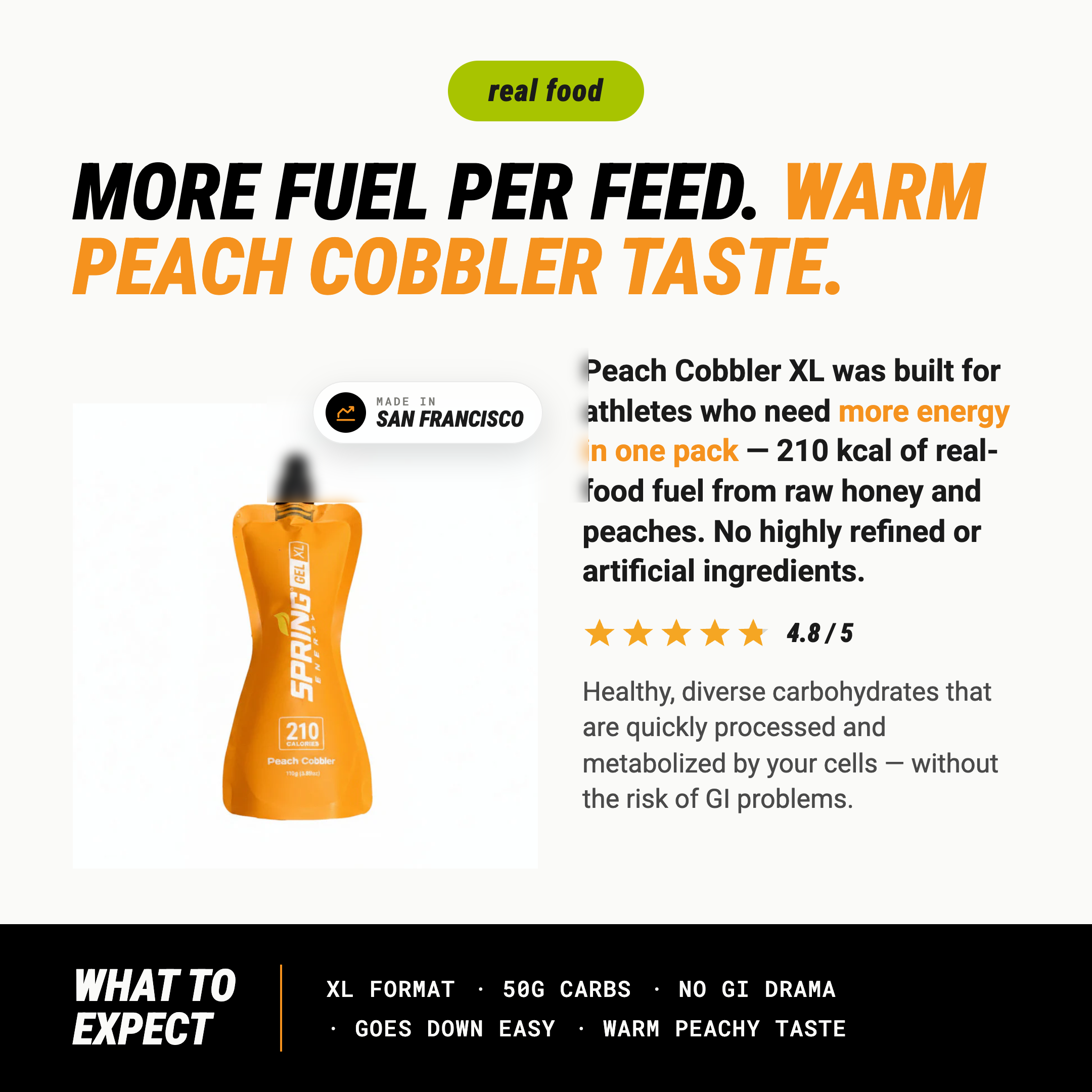 Peach Cobbler Gel XL 210 Kcal
