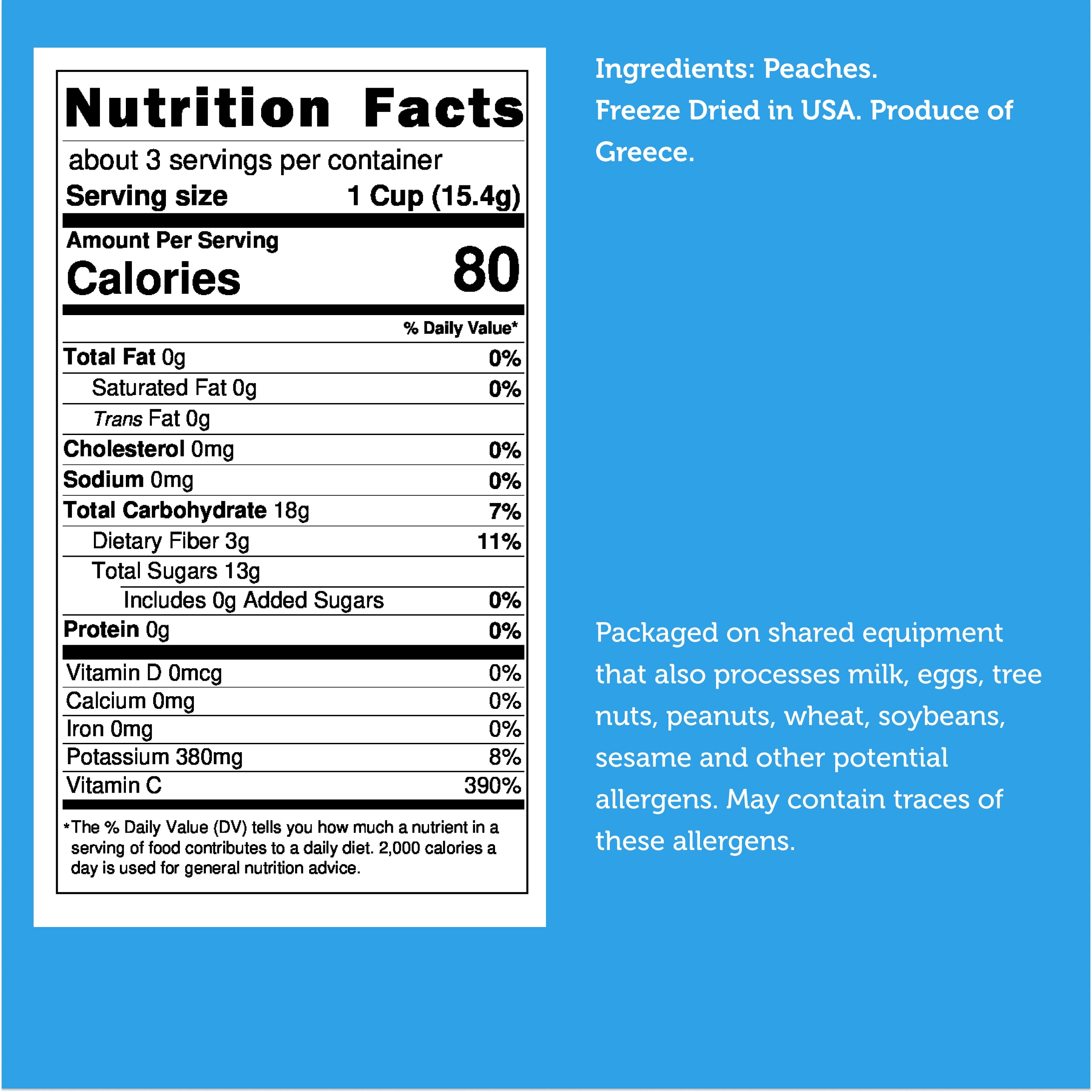 Freeze Dried Peach