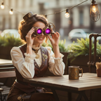 Steampunk Aviator Goggles music festival diffraction lenses