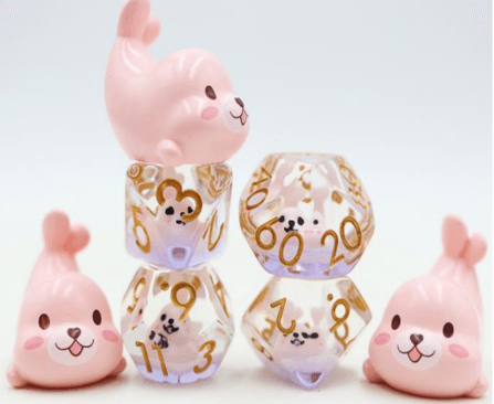 Pink Seal RPG Dice Set - 