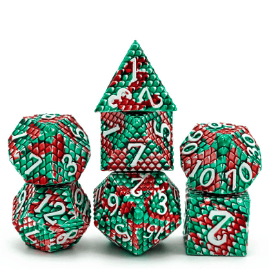 Dragon Scale: Pit Viper - Metal RPG Dice Set - 