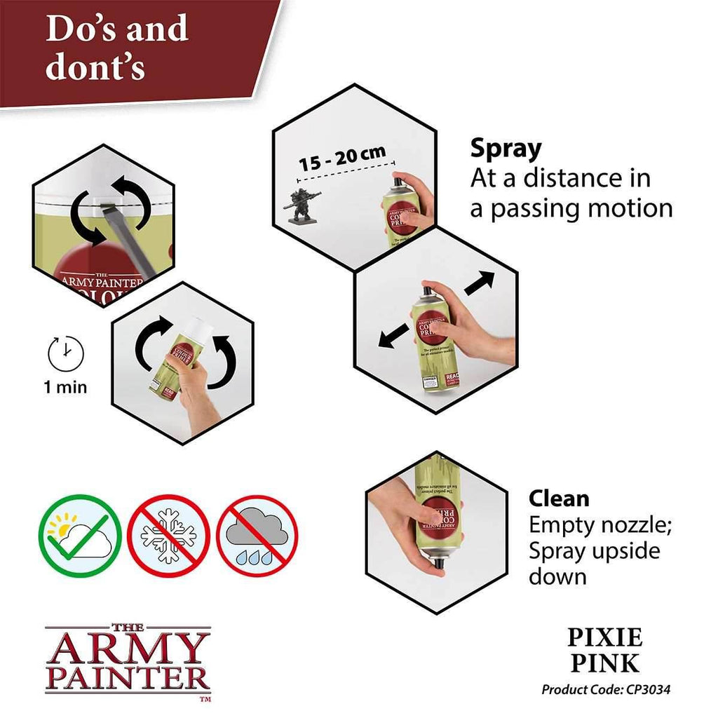 Army Painter Colour Primer: Pixie Pink - 