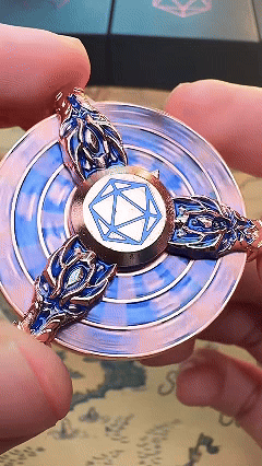 Unique Fidget Spinner Dice: Three Metal Dragon Head Cool DND Spin Roulette Dice