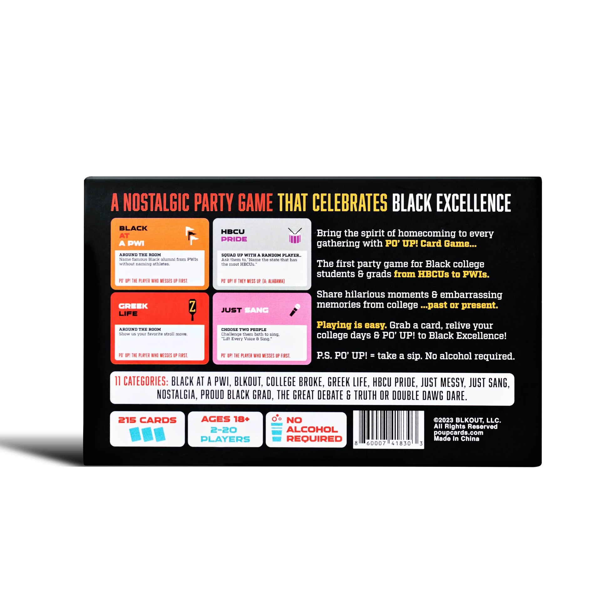 PO' UP! Card Game: College Edition - 