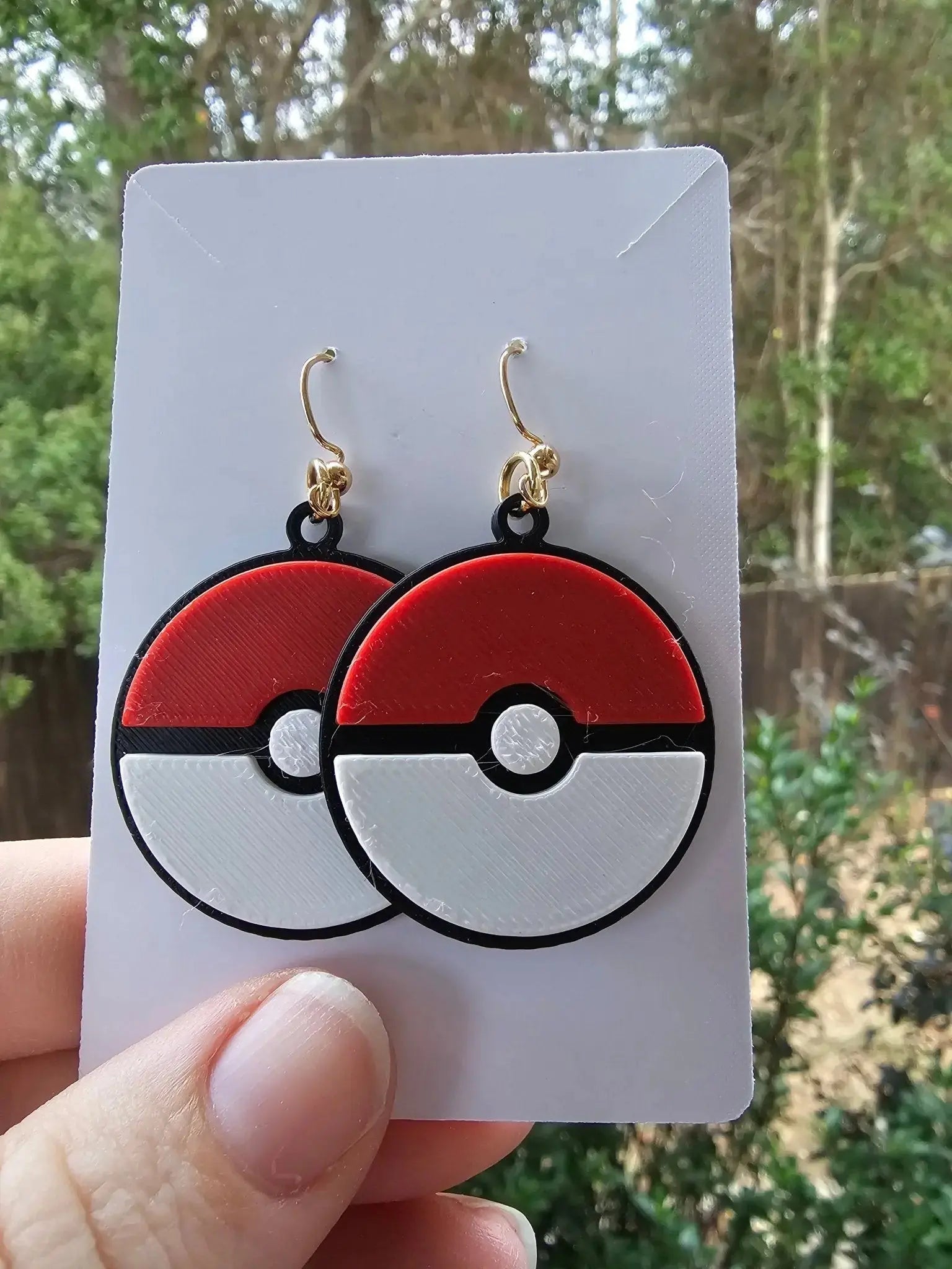 Pokémon Ball Dangle Earrings (Hooks or Clip-Ons)
