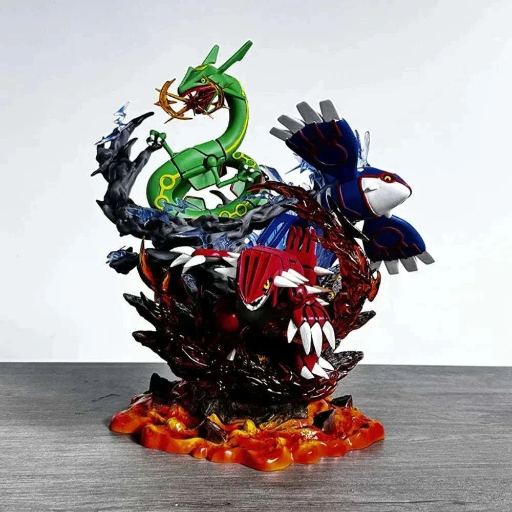 Pokemon Anime Figure Groudon Kyogre Rayquaza Action Figures Pvc Anime Figurines Collection 35 CM