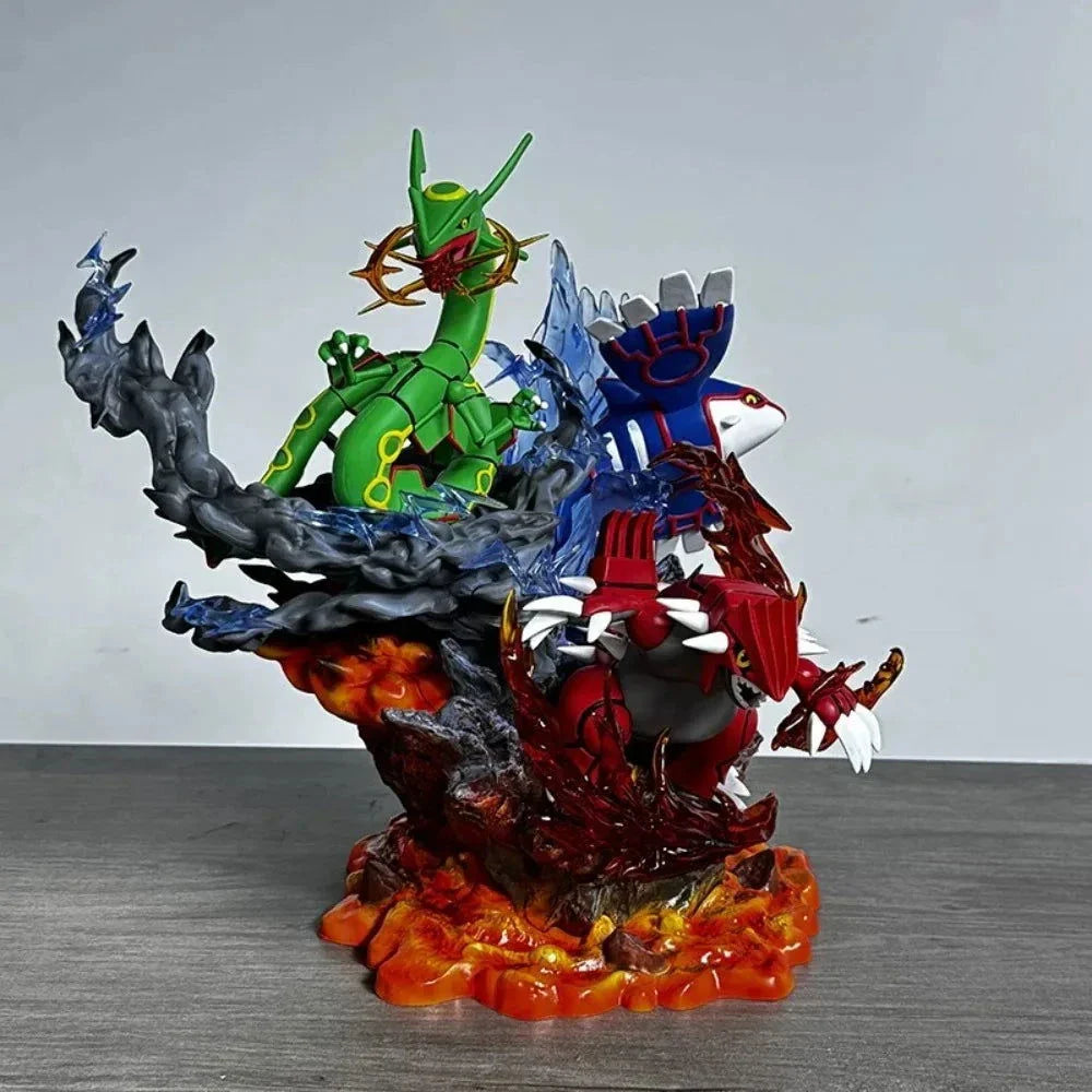 Pokemon Anime Figure Groudon Kyogre Rayquaza Action Figures Pvc Anime Figurines Collection 35 CM