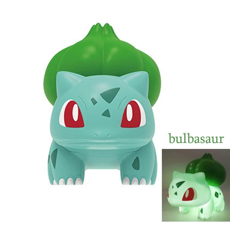 Pokemon Night Light Anime Dolls, Pikachu Eevee Jirachi Bulbasaur Psyduck Bedroom Bedside LED Lights Room Decor Kids Toys