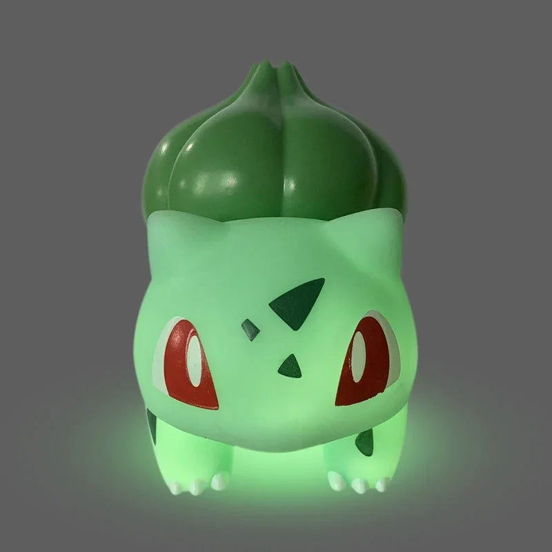 Pokemon Night Light Anime Dolls, Pikachu Eevee Jirachi Bulbasaur Psyduck Bedroom Bedside LED Lights Room Decor Kids Toys