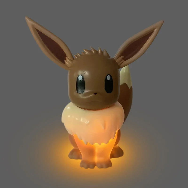 Pokemon Night Light Anime Dolls, Pikachu Eevee Jirachi Bulbasaur Psyduck Bedroom Bedside LED Lights Room Decor Kids Toys