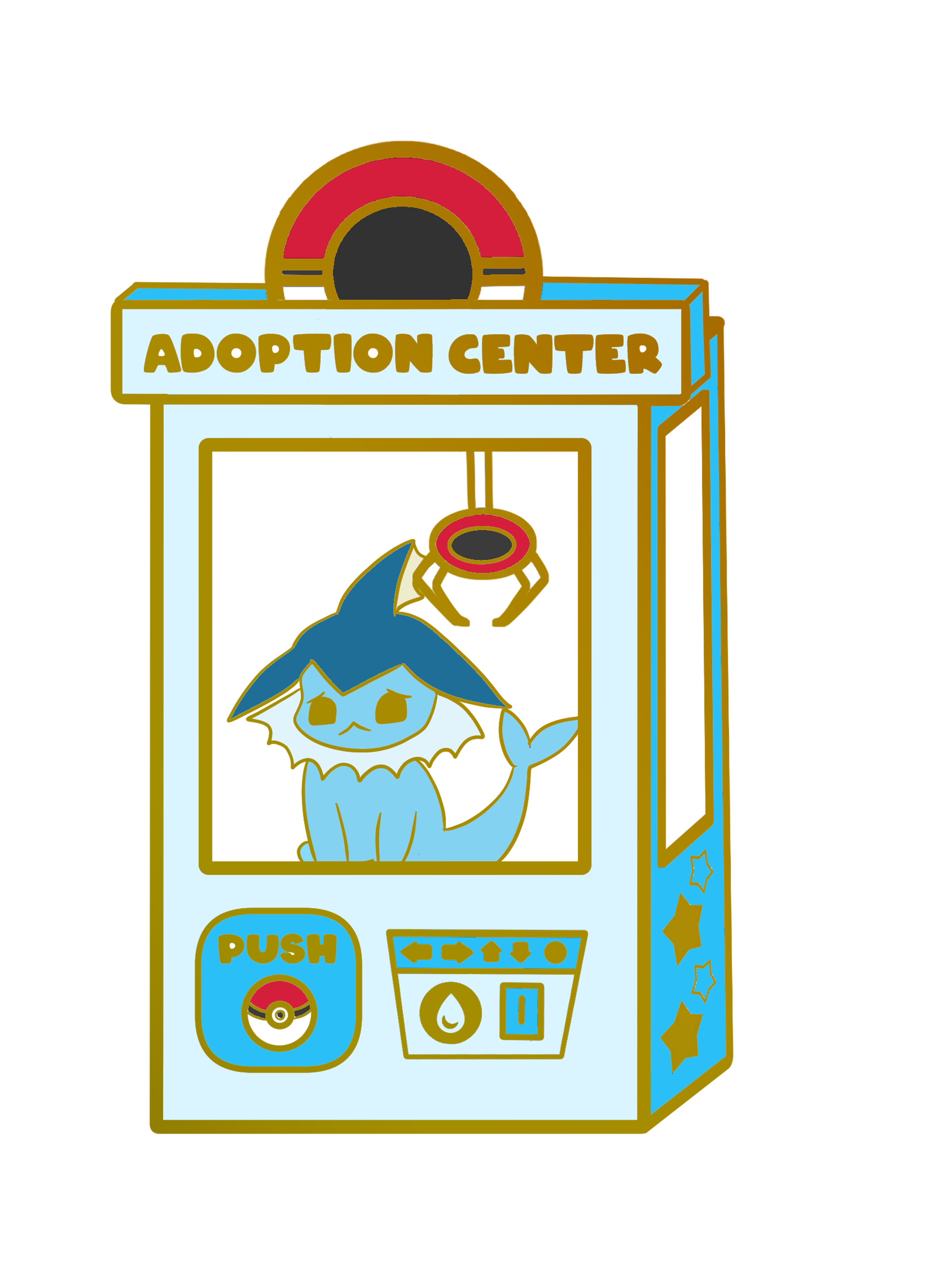Pokemon: Vaporeon Adoption Center Enamel Pin