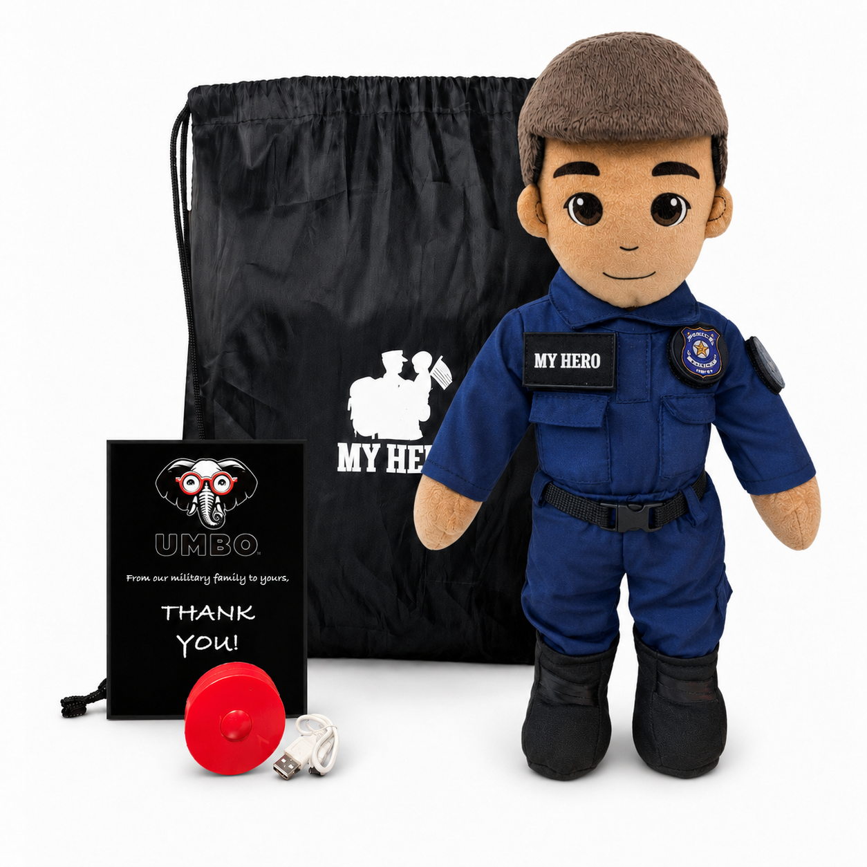 My Hero™ Police Officer Doll | Custom Recordable Plush