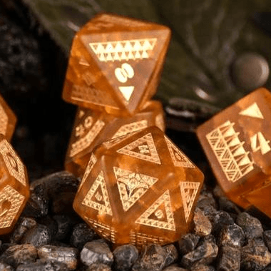 Polynesian Lava Glass Dice Set - Dice Around the World Collection - 