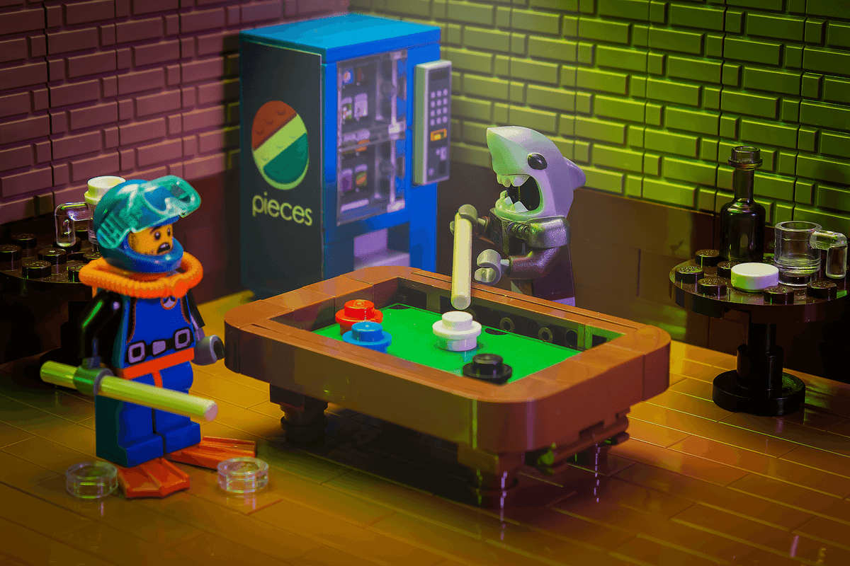 B3 Customs Pool Table Building Kit made from LEGO parts - 