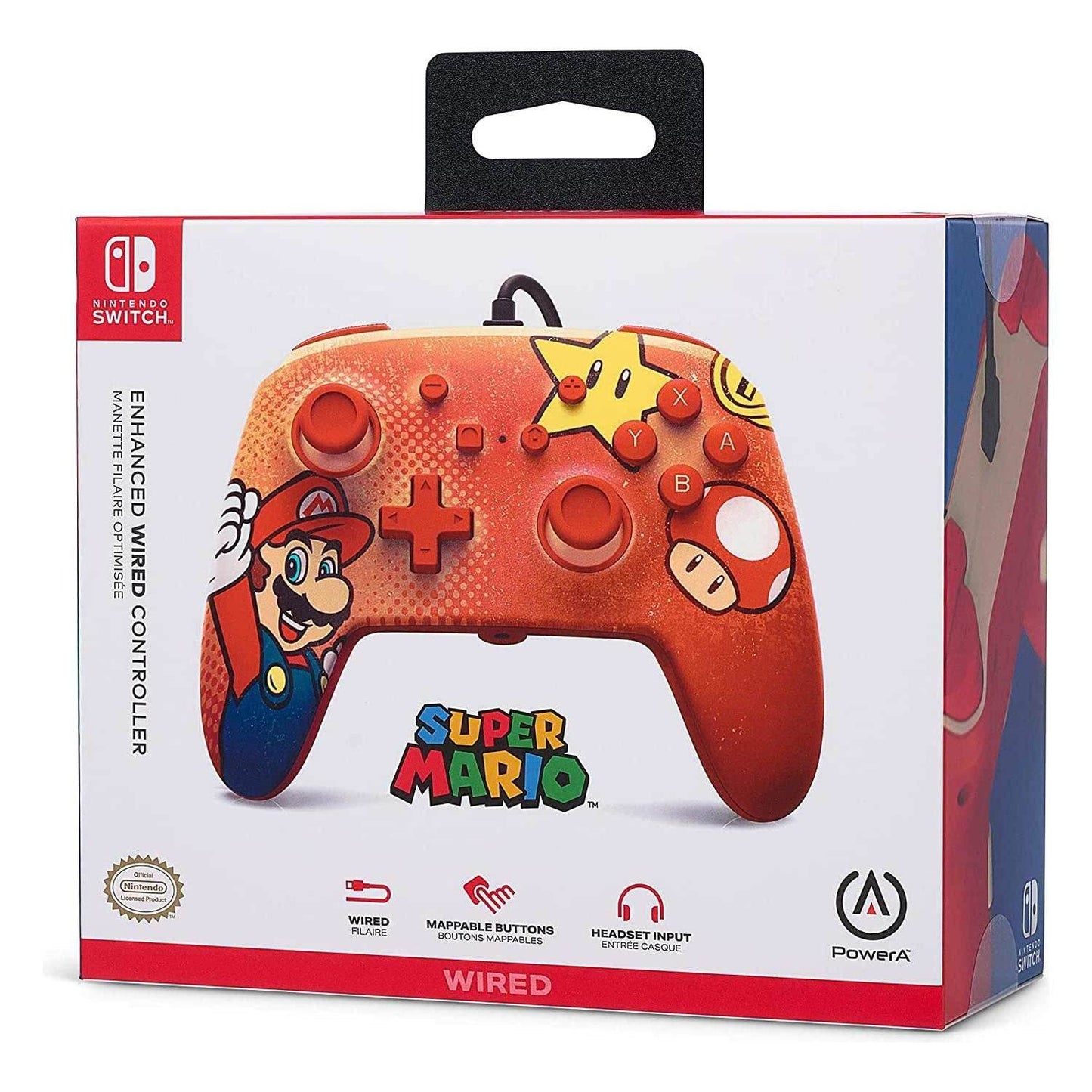 PowerA Enhanced Wired Controller for Nintendo Switch - Mario - 