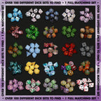 Premium Mystery Dice Set – 100's of different dice, stickers and pins! Handpacked in Portland, OR.